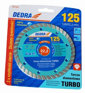 Tarcza diamentowa Turbo do cięcia 125mm DEDRA