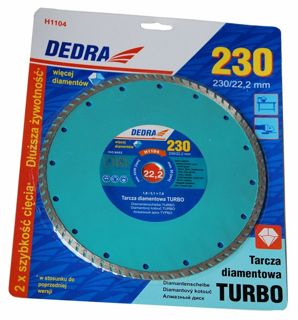 Tarcza diamentowa Turbo do cięcia 230mm DEDRA
