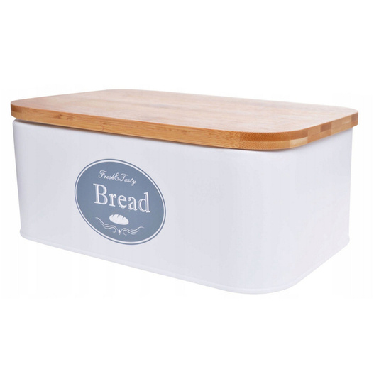 Chlebak biały metalowy Bread 30,5x18,5x12cm