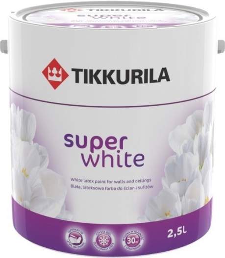 Farba lateksowa Super White Tikkurila 2,5 L