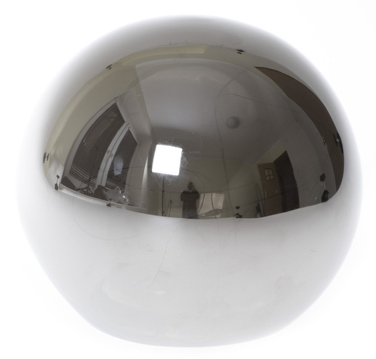 Kula lampka Lampion LED srebrna lustrzana 12cm