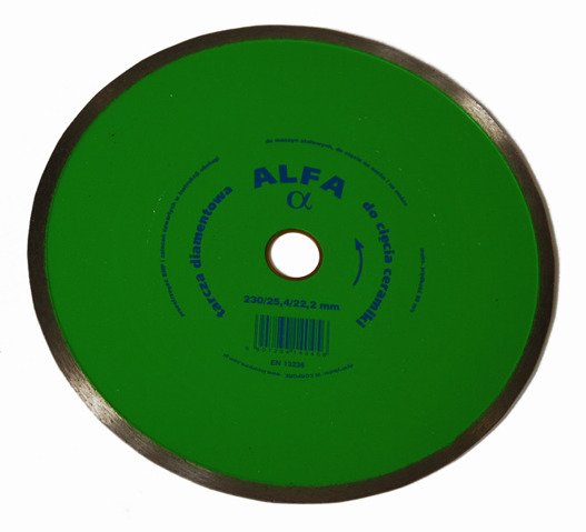 Tarcza diamentowa do ceramiki ALFA fi230 INCORPORE