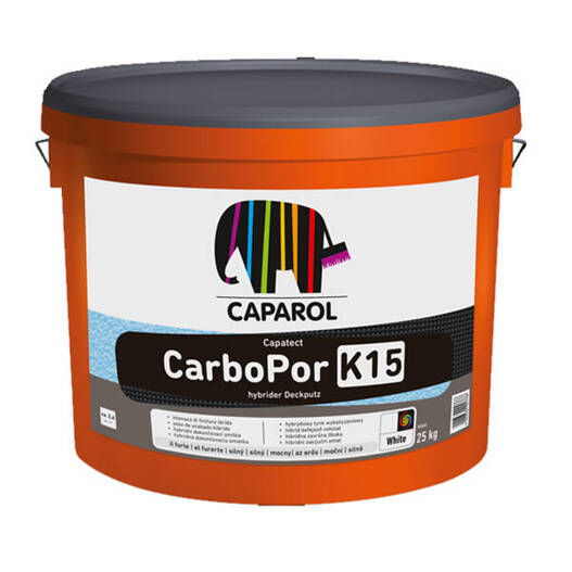 Tynk silikonowy CarboPor K15 Biały 25kg Caparol