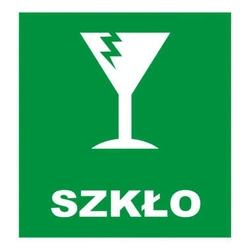 Naklejka na kosz do segregacji odpadów Szkło RG3