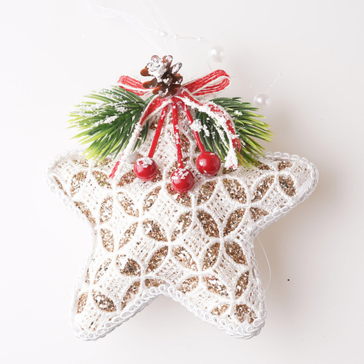 Zawieszka koronka gwiazda 12cm gałązka świerku