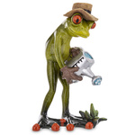 Figurka Żaba Ogrodnik z konewką 16cm
