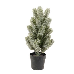 Choinka bielona w czarnej doniczce 35cm