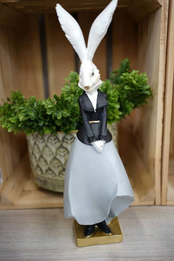 Figurka Zając ona w sukience 46cm