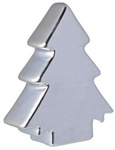 Choinka ceramiczna srebrna płaska 15x11x4cm