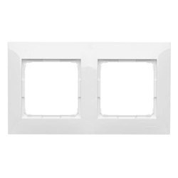 Ramka podwójna biała SIMON 54
