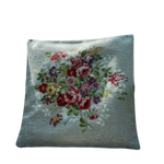 Poszewka 40x40cm Chenille róże na szarym