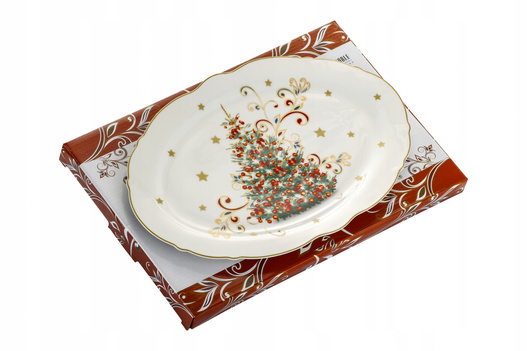 Półmisek ceramiczny Choinka 36x24cm