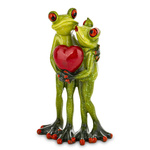 Figurka Żaby stojące z czerwonym sercem 16cm