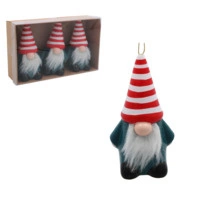 Zawieszka Skrzaty PVC zielone, 12cm komplet 3sztuki w pudełku