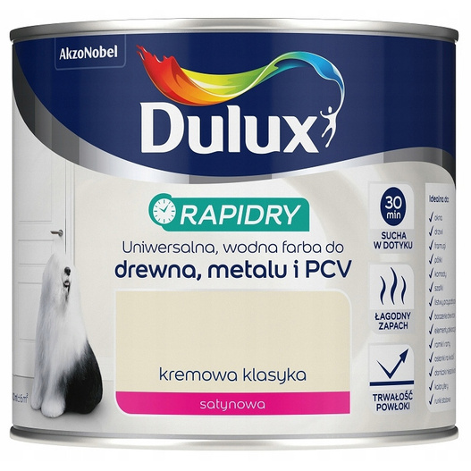 Dulux Emalia akrylowa Rapidry Kremowa Klasyka 0,4l