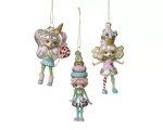 Bombka szklana 1sztuka dziewczynka torcik pastel 13,8 cm 3wzory
