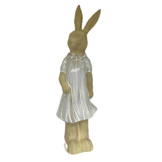 Figurka Zając ONA beż cieniowana sukienka 30,5cm