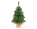 Choinka zielona w jutowym worku 75 cm