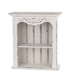 Pólka Biała drewniana z efektem postarzenia 56×51×20 cm