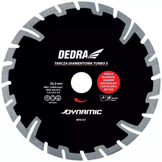 Tarcza diamentowa do glazury Dynamic Turbo S 230x22,2mm Dedra