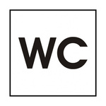 Tablica informacyjna WC 10x10cm