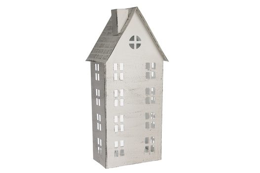 Domek metal biały 3-piętra 32x12cm