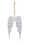 Zawieszka skrzydła metal białe 14cm