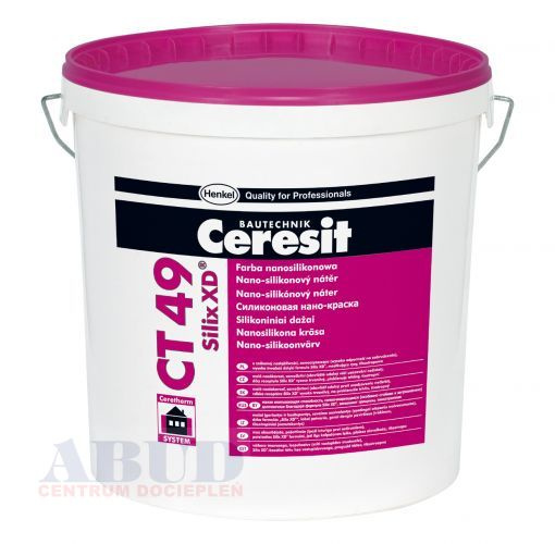Farba nanosilikonowa 15L Ceresit CT 49 Kalahari 1