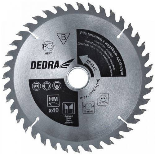 Piła tarczowa do drewna 24 zęby 160x20mm Dedra