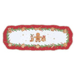 Patera owalna Ciastek biało-czerwony 37x14cm