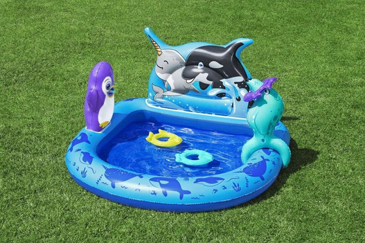Basen dmuchany plac zabaw z brodzikiem Pingwin/Delfin 134x131cm BESTWAY