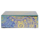 Szkatułka szklana niebieska mozaika 15x11x5cm