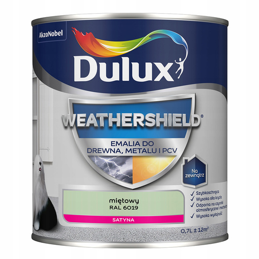 Emalia do drewna i metalu Weathershield Miętowa 0,7L Dulux