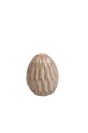 Jajko ceramiczne beżowe cieniowane, plisowane 12cm