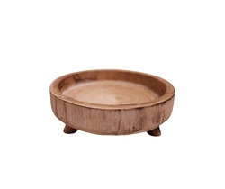 Podstawka drewniana wklęsła na nóżkach okrągła 24cm