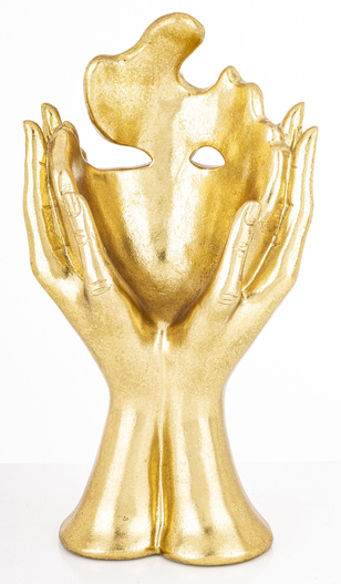 Figurka maska złota nie słyszy 30x16cm