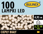 Lampki zew/wew 100 Led 4,95 biały ciepły +3m zasilacz