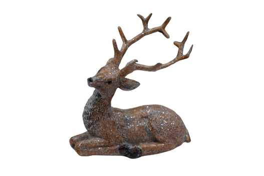 Figurka Renifer brązowy leżący 7x8cm