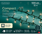 Lampki zew/wew compact 500Led Flesz 11m zielony/ biały ciepły na 1,5-1,8m choinkę