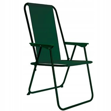 Krzesło turystyczne wędkarz wysokie oparcie zielone 51x90cm