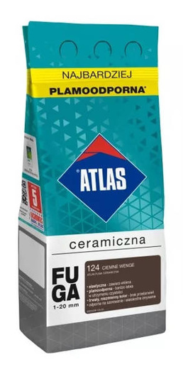 Fuga ceramiczna 1-20mm Atlas 124 Ciemne wenge 2kg