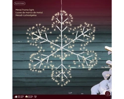 Płatek śniegu zew/wew LED biały /ciepły biały 48 cm