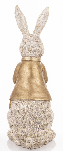 Figurka Królik ON złota patyna frak z koszykiem jajek 50 cm