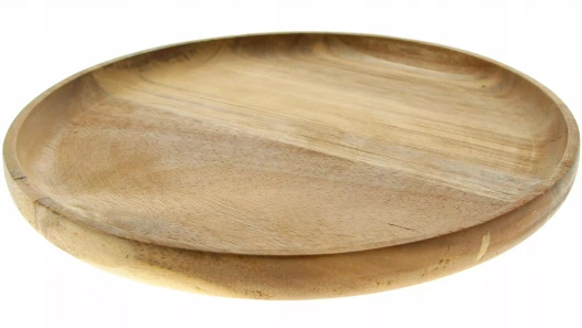 Półmisek akacjowy okrągły z rantem fi 29cm