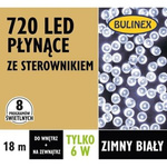 Lampki zew/wew 720 LED 18m białe zimne płynące 8programów