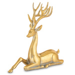 Jeleń złoty leżący przycierany 24x24cm