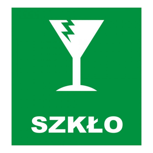Naklejka na kosz do segregacji odpadów Szkło RG3