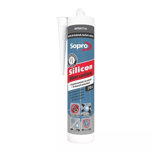 Silikon sanitarny Sopro 66 Antracyt 310 ml