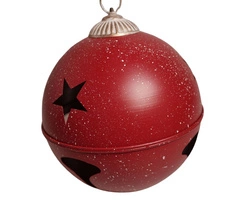 Kula bombka metalowa czerwona 30,5cm