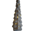 Choinka ceramiczna biała LED 24 cm